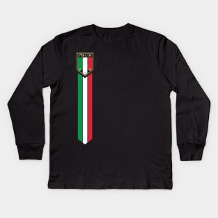 Italia design Italian Pride - Italian Soccer Jersey Style Kids Long Sleeve T-Shirt